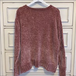 Philosophy pink soft & cozy chenille sweater